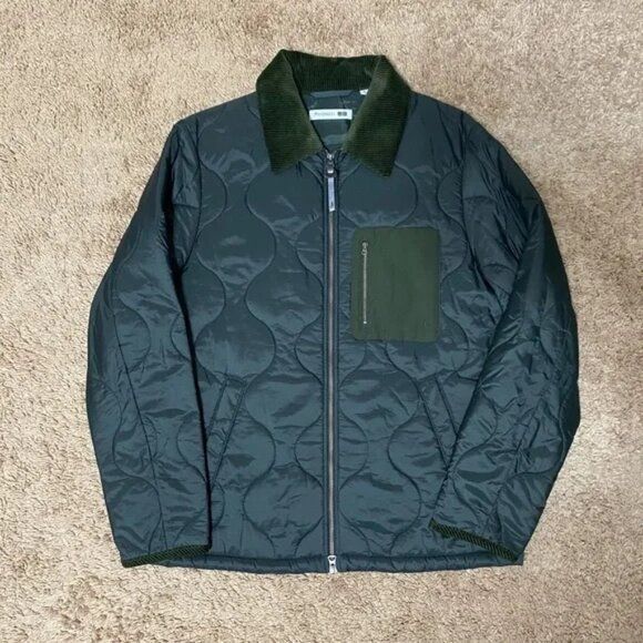 JW Anderson x Uniqlo Corduroy Blouson Barn Quilted Forest Green Jacket Sz S - Picture 3 of 4